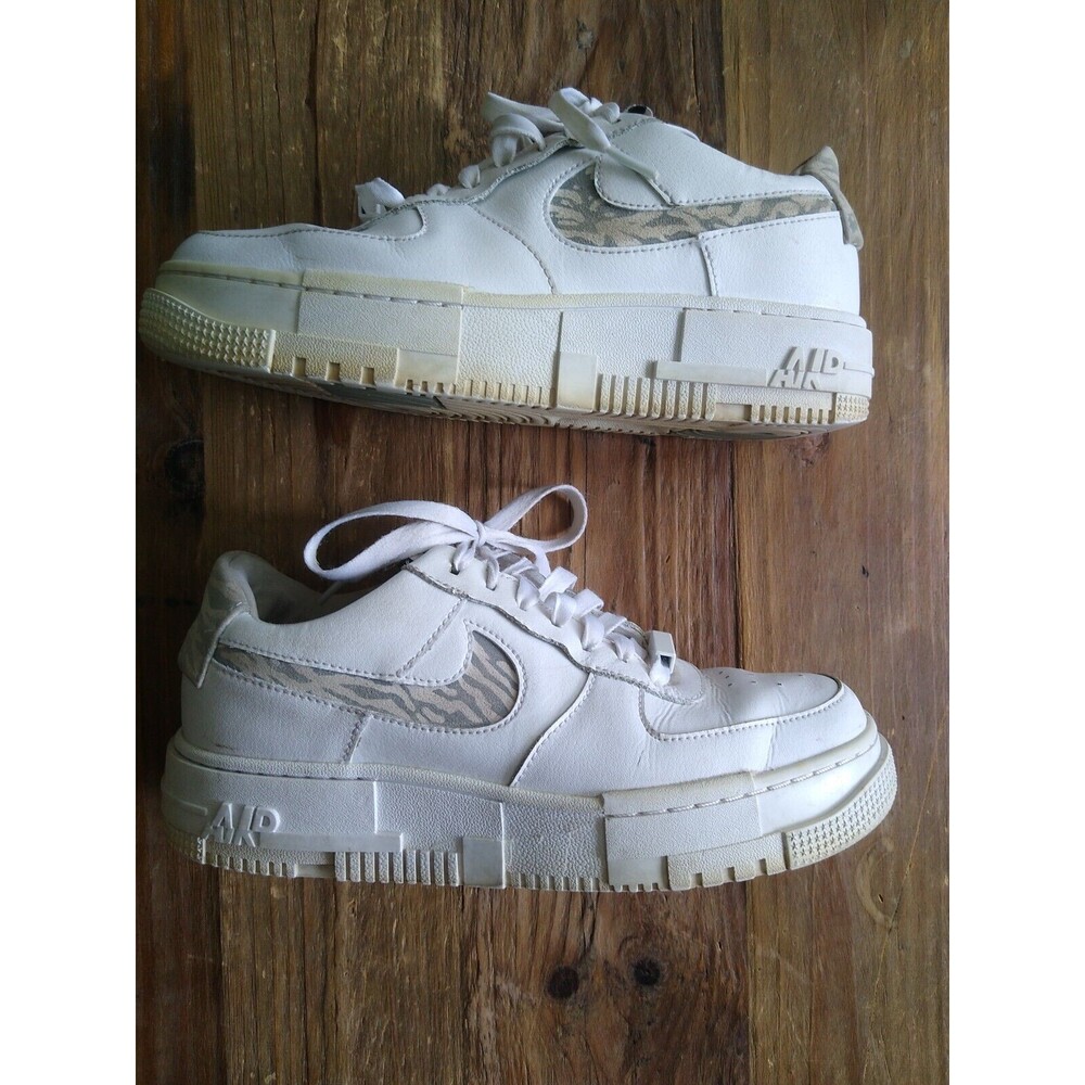 Nike Air Force 1 Pixel SE Zebra Sneakers Shoes DH9632-100 Sz8.0 Y2K 90s Hipster